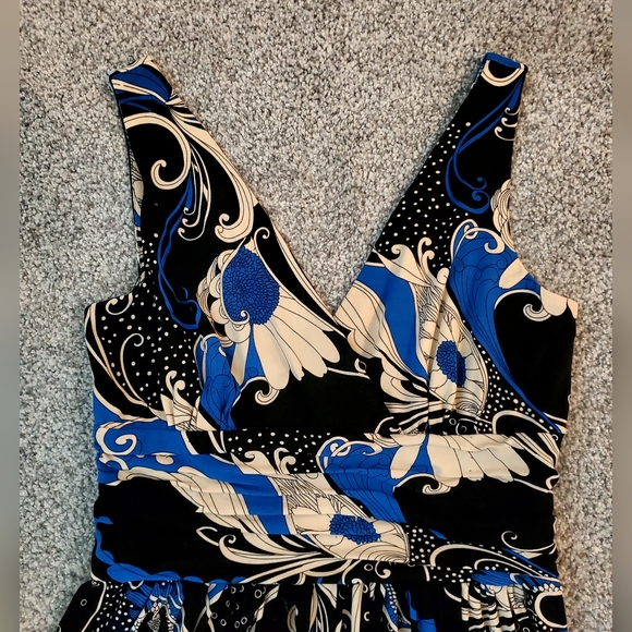 Cato Wide Strap Dress Ruched Waistband Sz 8 - Picture 3 of 7